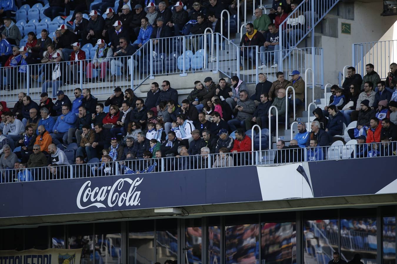 Las mejores imágenes de los aficionados que asistieron al Málaga.Mirandés (2-2)