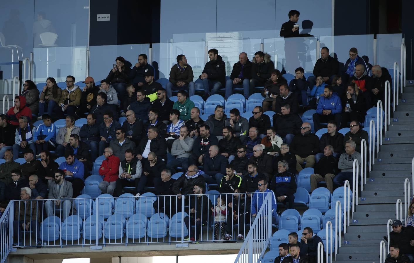 Las mejores imágenes de los aficionados que asistieron al Málaga.Mirandés (2-2)