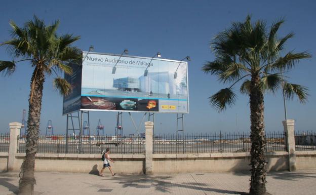 El Auditorio de Málaga, proyectado en la explanada portuaria de San Andrés. 