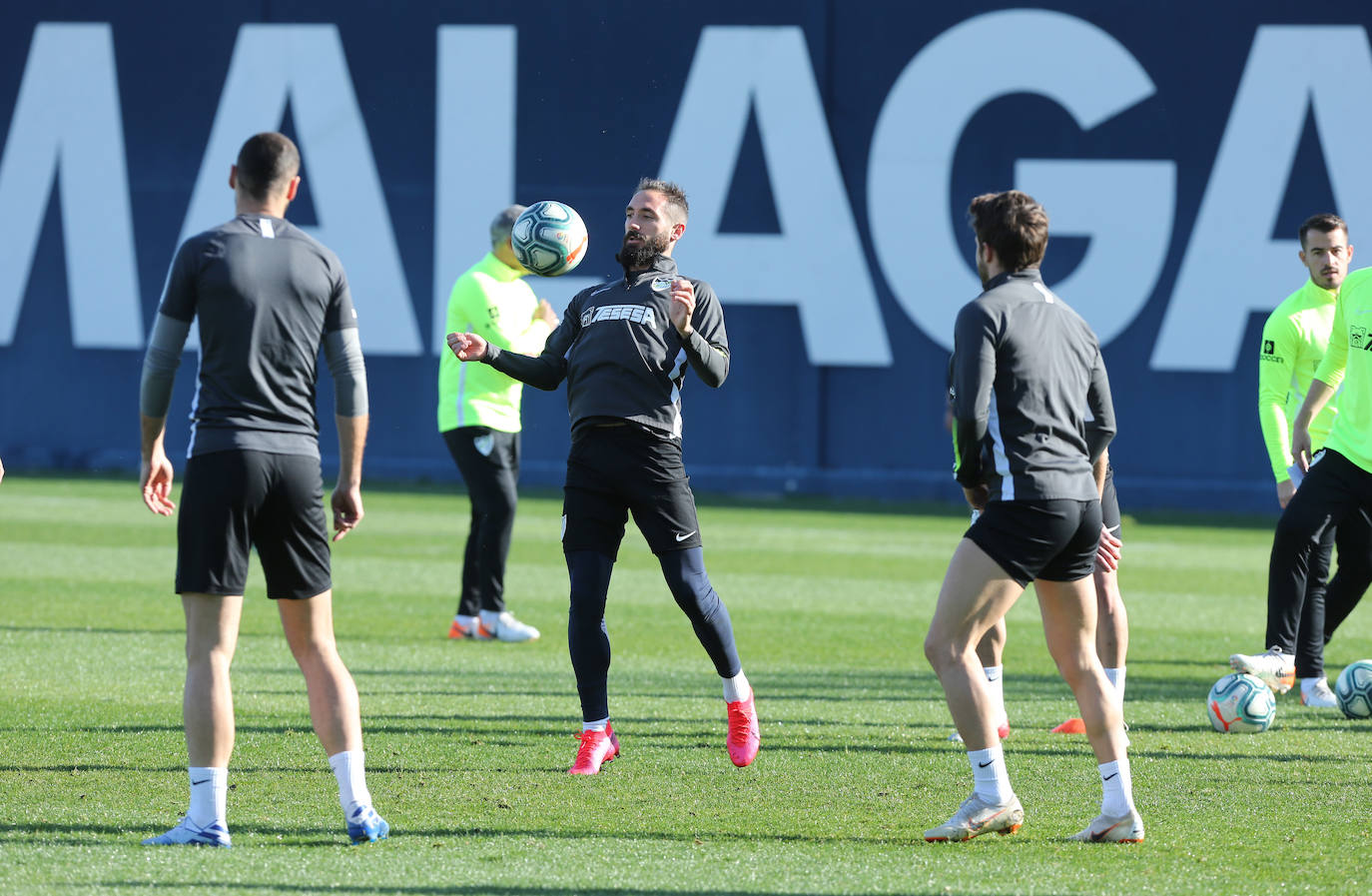 Así ha sido el entrenamiento del Málaga CF hoy martes 28 de enero. 