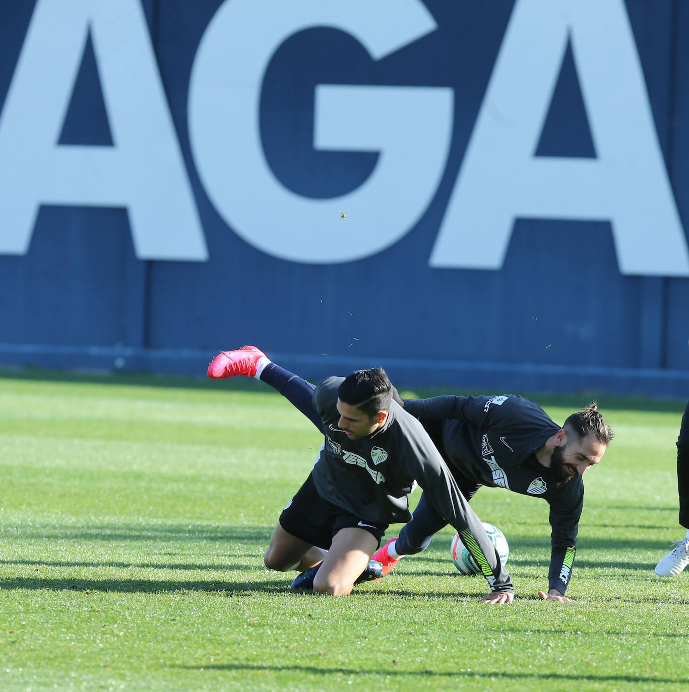 Así ha sido el entrenamiento del Málaga CF hoy martes 28 de enero. 