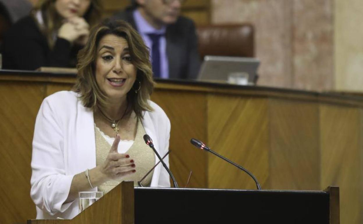 Susana Díaz, durante su intervención. 