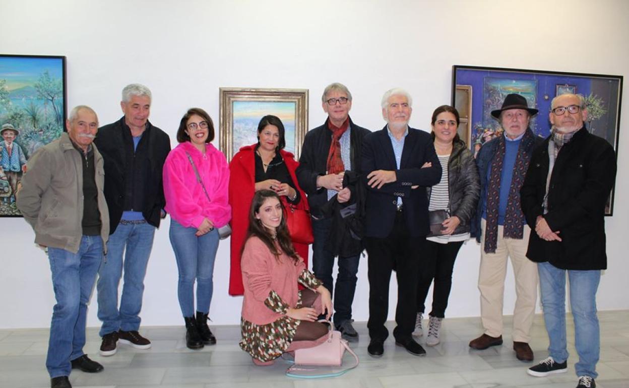 Inauguración de la exposición en Nerja.