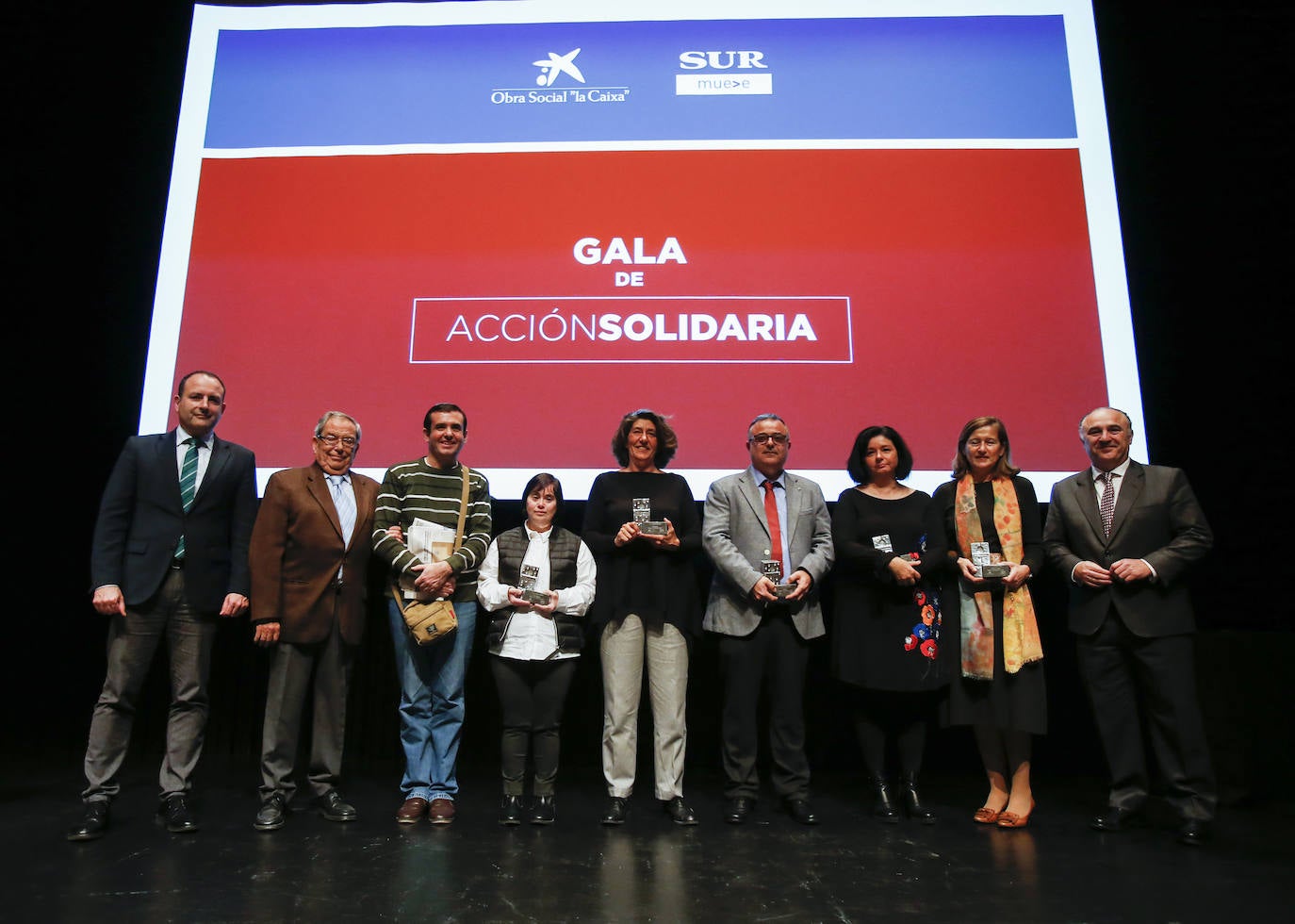 Entrega de galardones al compromiso social de distintas asociaciones malagueñas en el Museo Picasso con Diario SUR y Fundación La Caixa
