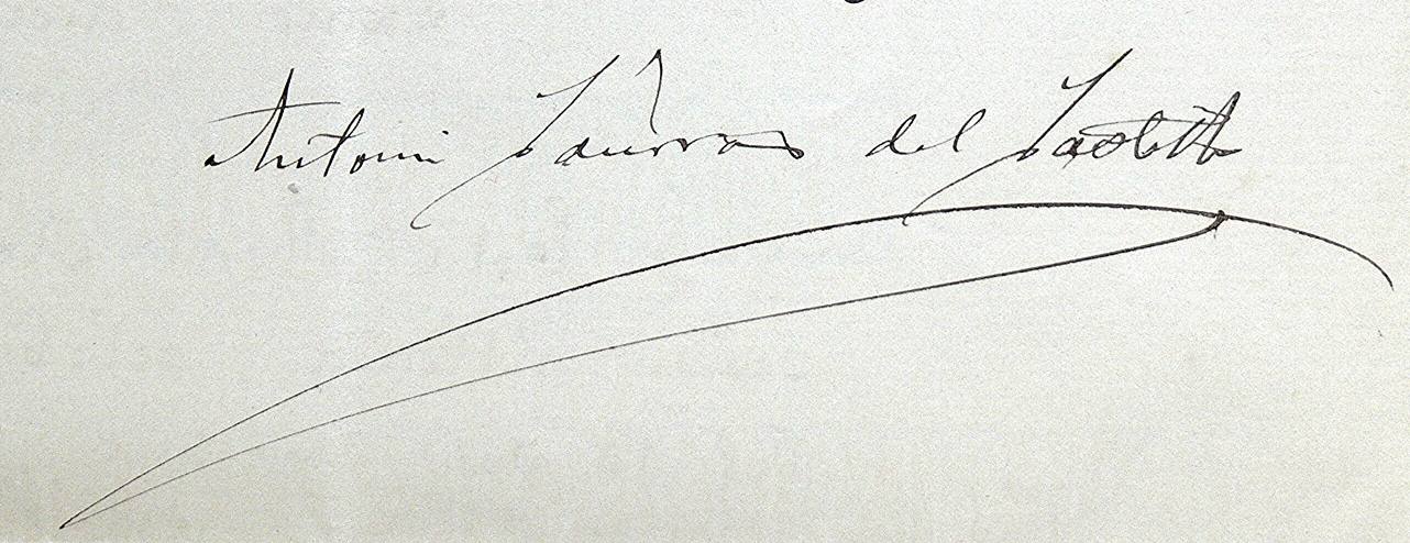 Firma de Cánovas del Castillo