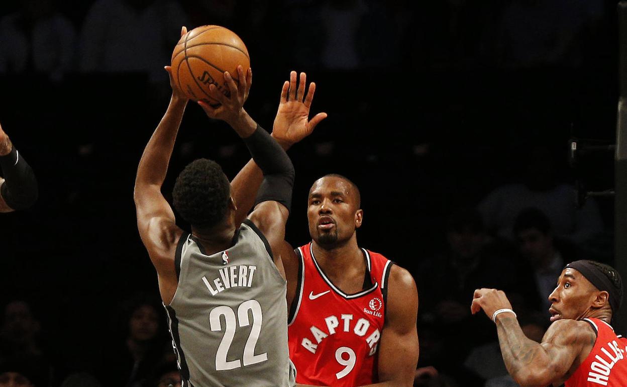 Serge Ibaka, durante el aprtido. 