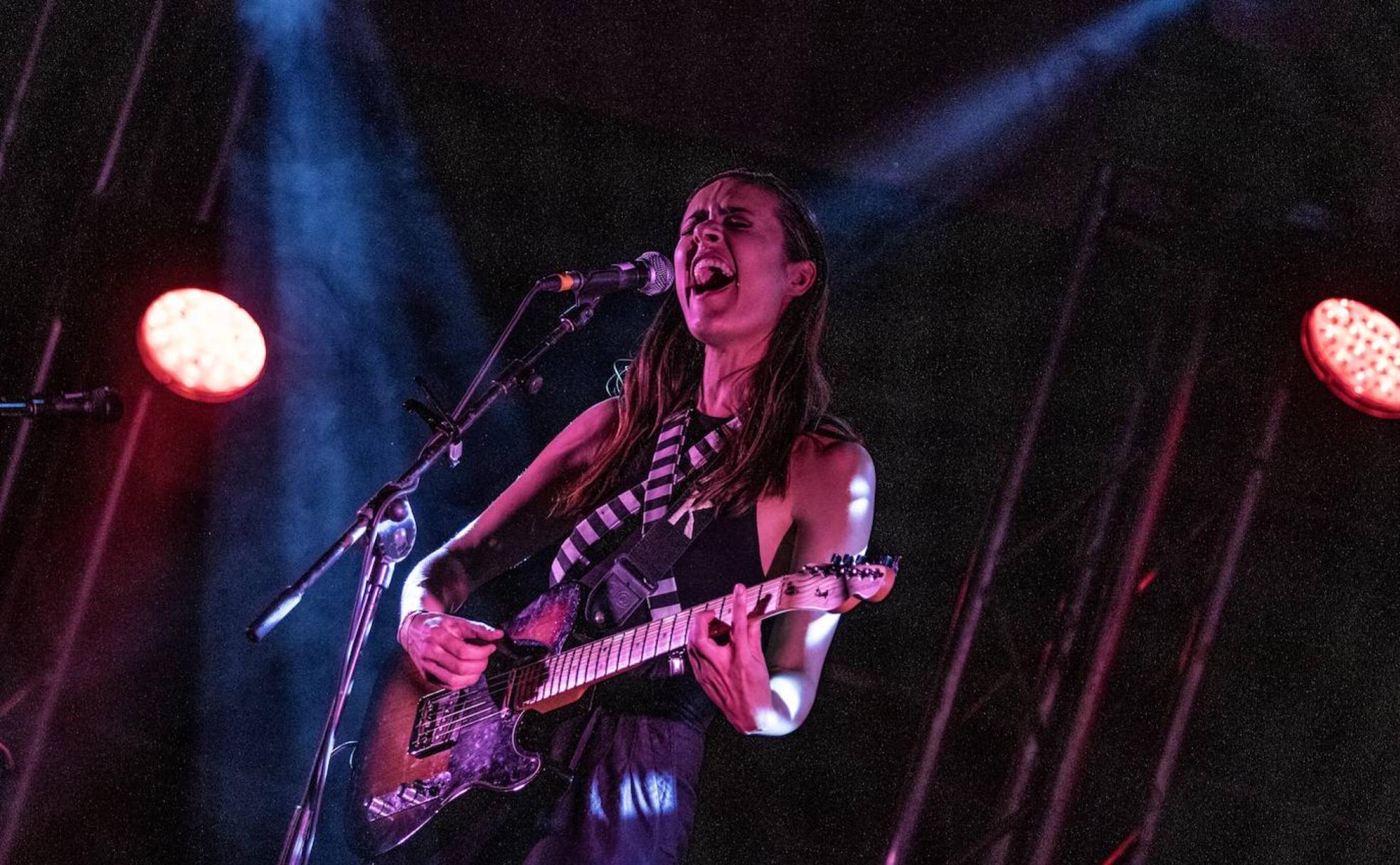 Makovski, en un momento de la actuación 