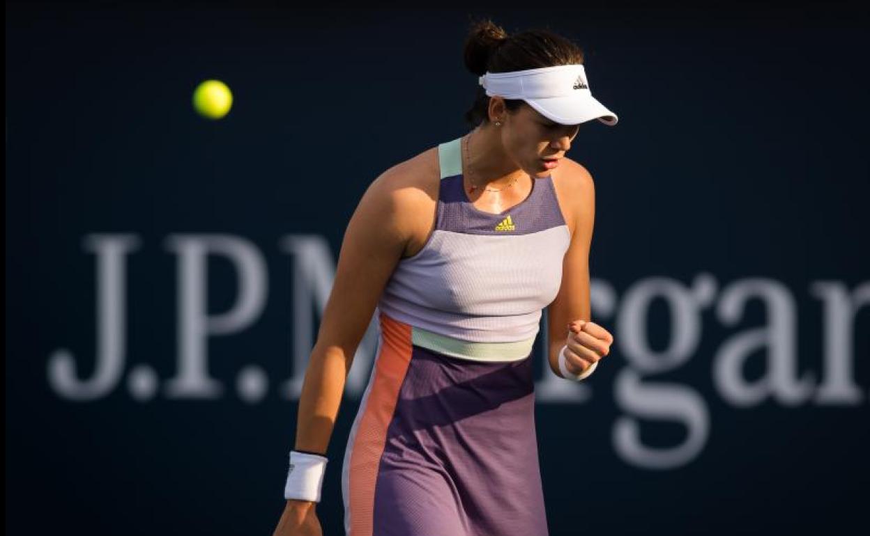 Garbiñe Muguruza, en el torneo de Dubái. 