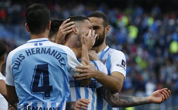 El Málaga-Racing, en imágenes