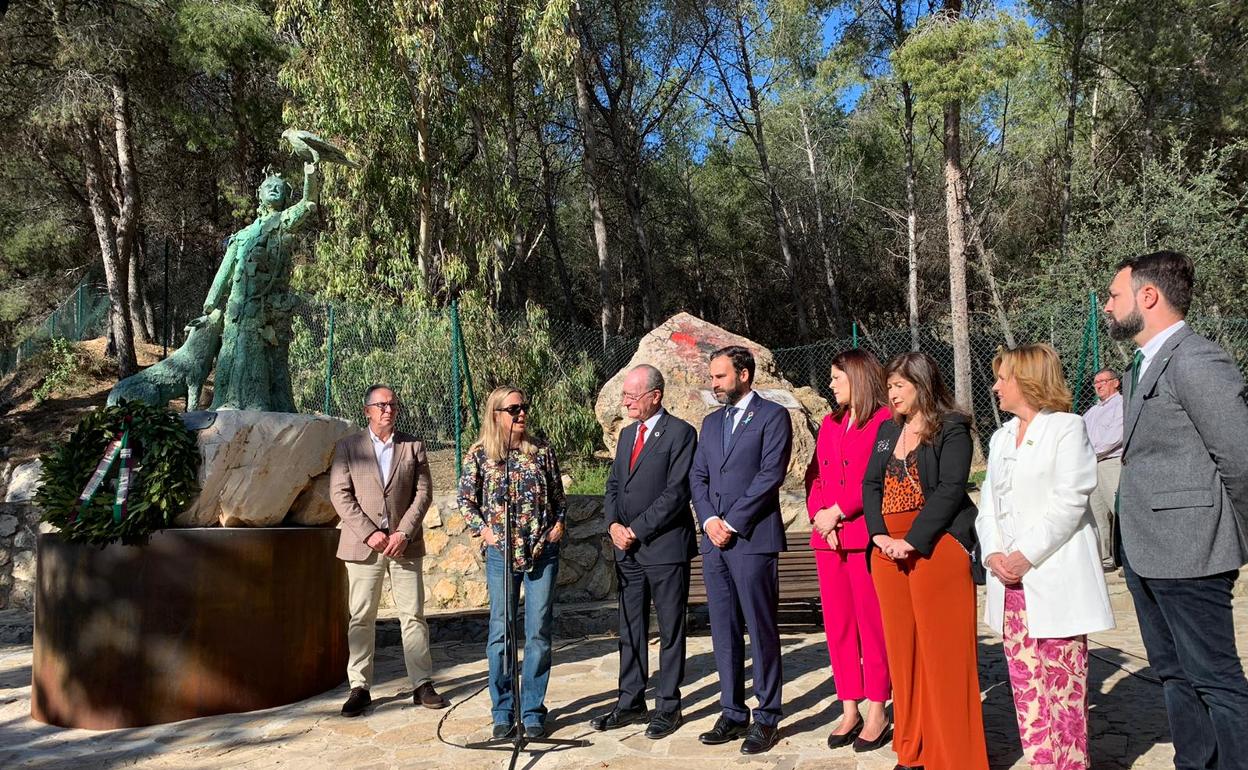 Momento del acto en el parque del Morlaco. 