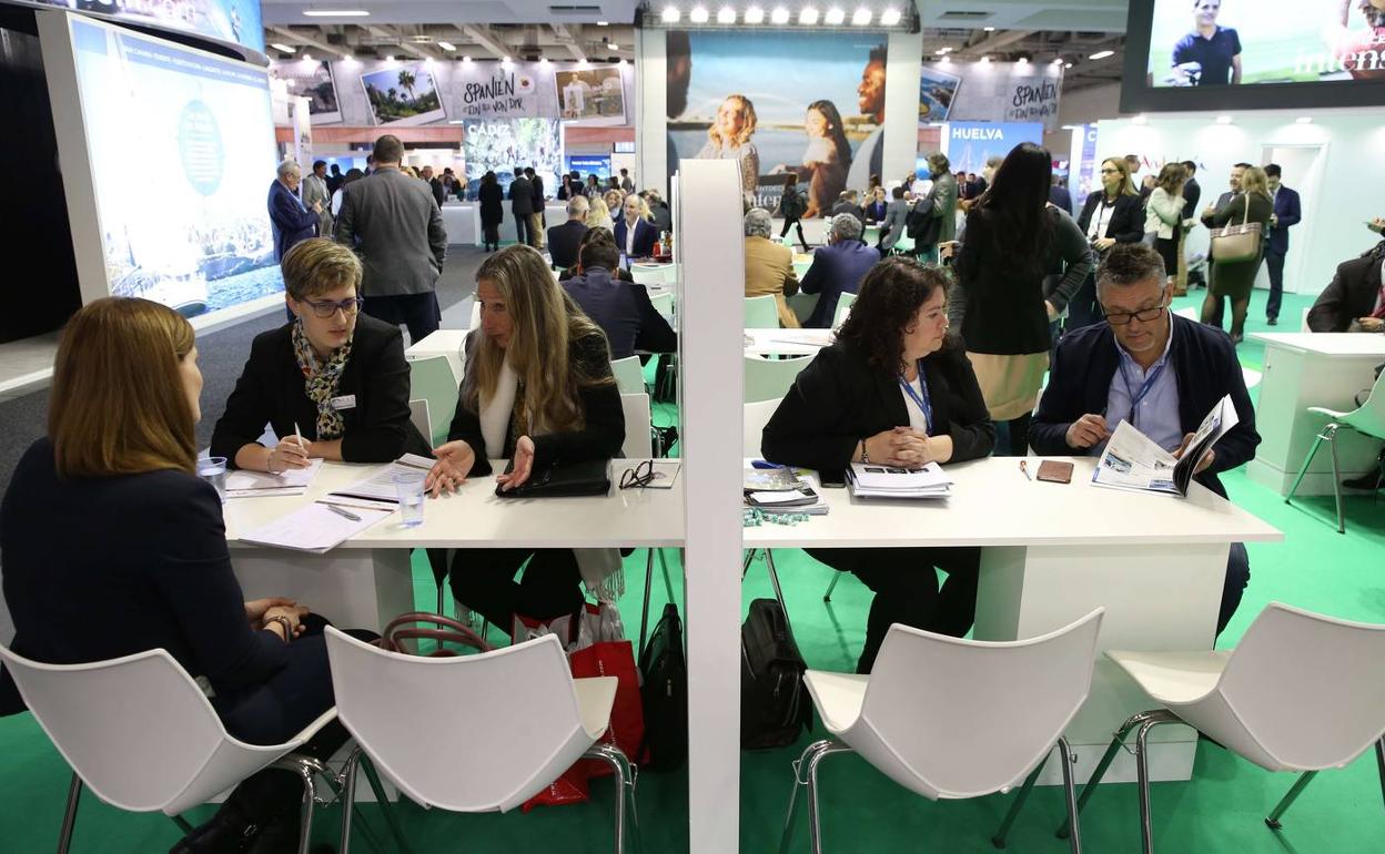 Empresarios andaluces, en las mesas de trabajo de la ITB de Berlín. 