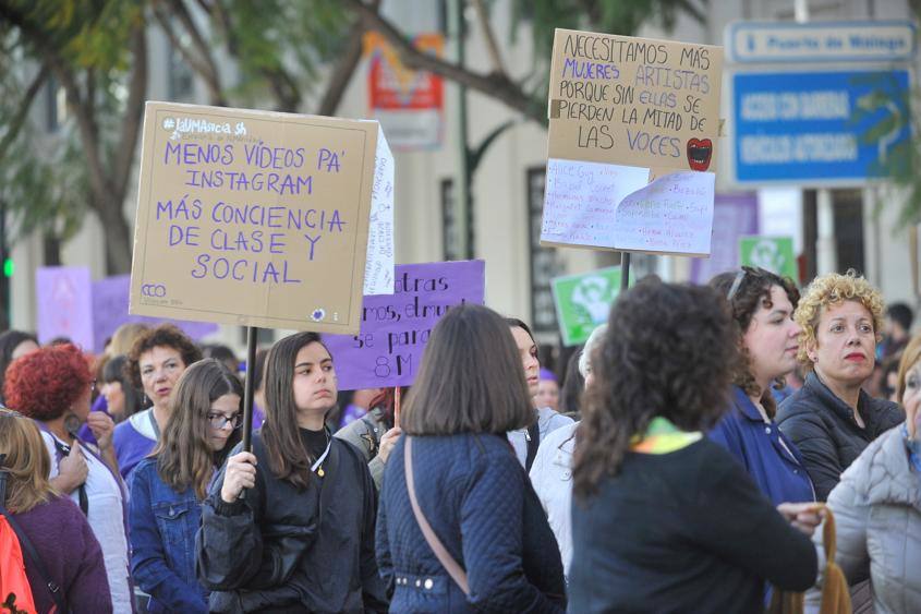 Fotos: La marcha del 8M en Málaga, en imágenes