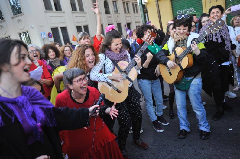 Fotos: La marcha del 8M en Málaga, en imágenes