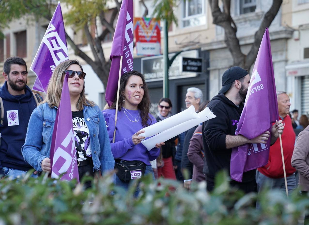 Fotos: La marcha del 8M en Málaga, en imágenes