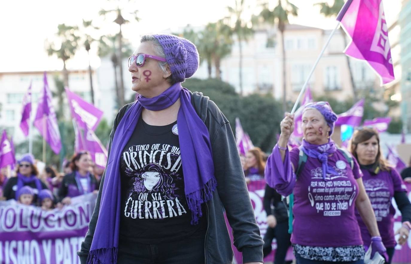 Fotos: La marcha del 8M en Málaga, en imágenes