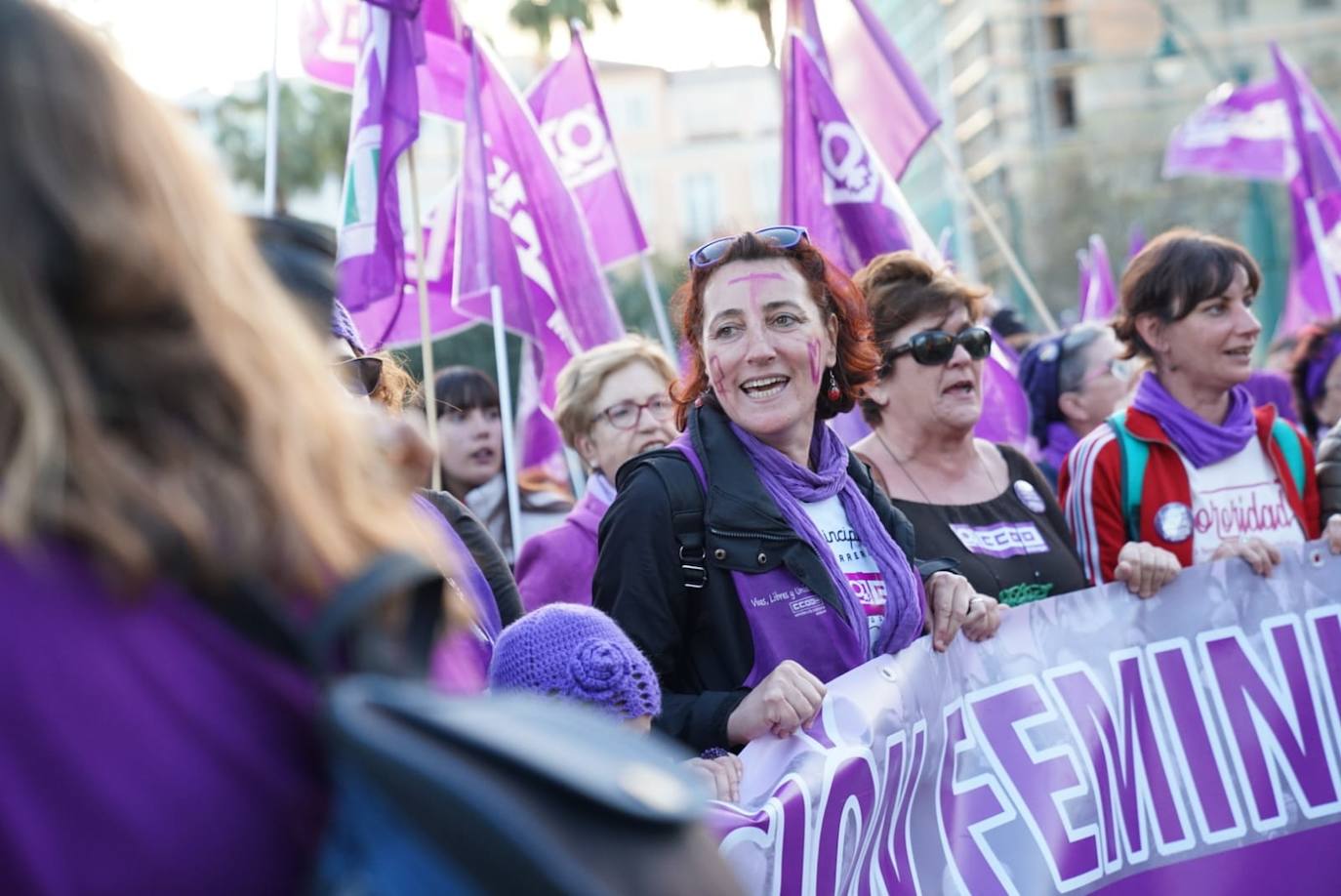 Fotos: La marcha del 8M en Málaga, en imágenes