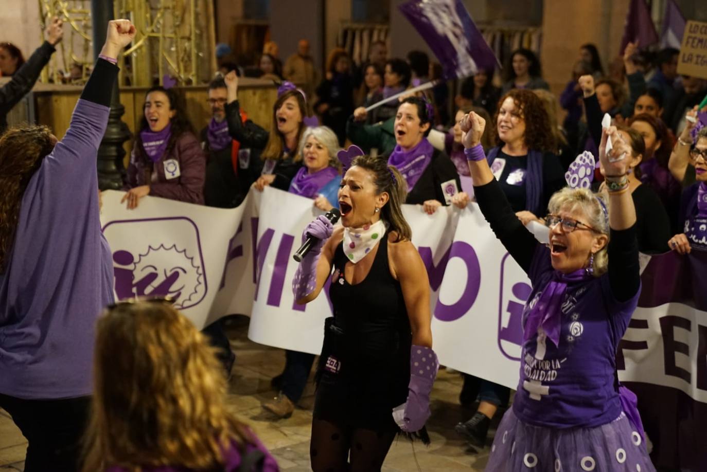 Fotos: La marcha del 8M en Málaga, en imágenes
