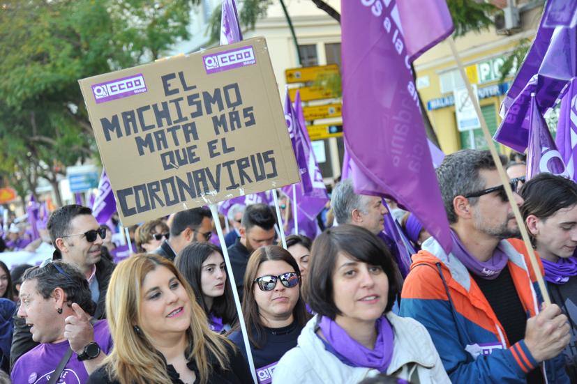 Fotos: La marcha del 8M en Málaga, en imágenes