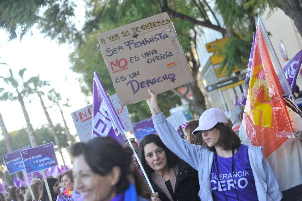 Fotos: La marcha del 8M en Málaga, en imágenes