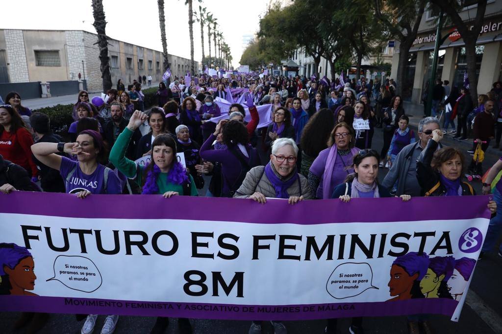 Fotos: La marcha del 8M en Málaga, en imágenes