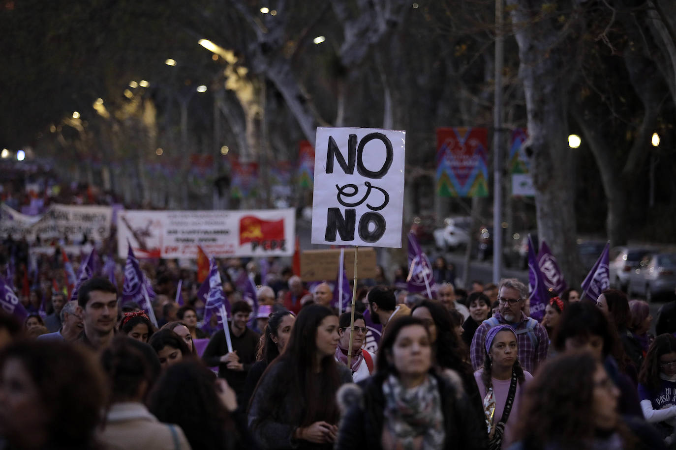 Fotos: La marcha del 8M en Málaga, en imágenes