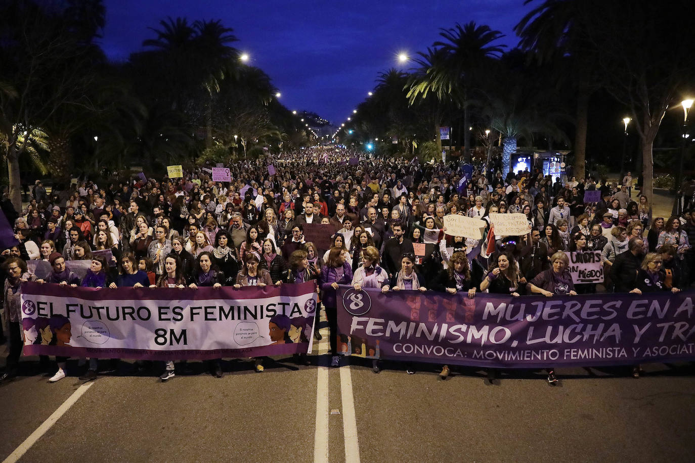 Fotos: La marcha del 8M en Málaga, en imágenes