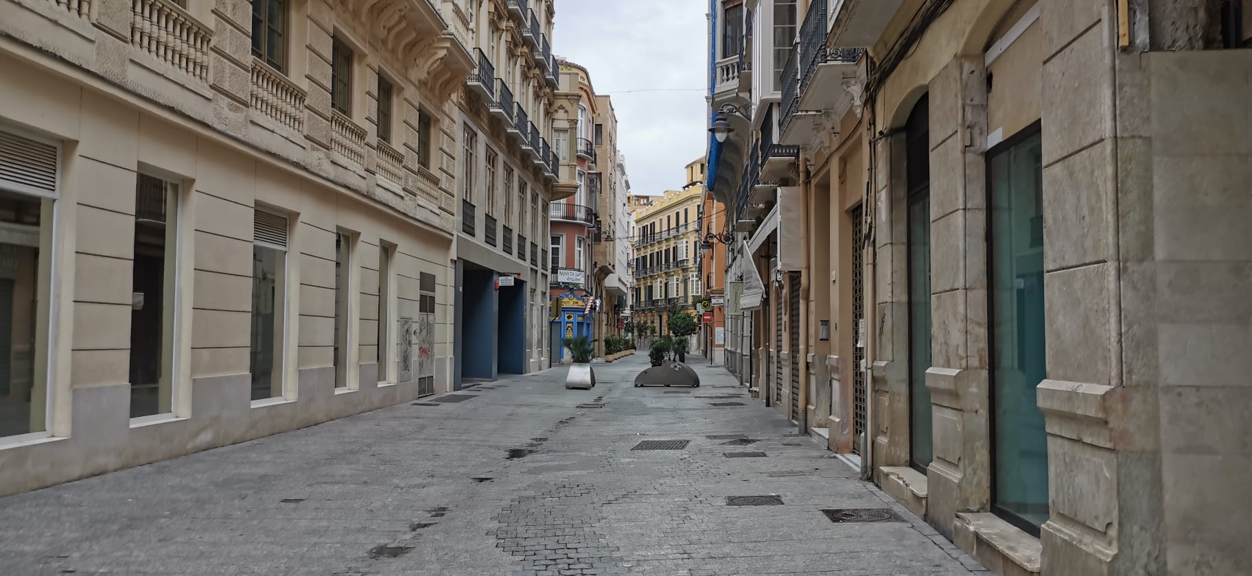 El Centro de Málaga, este domingo.