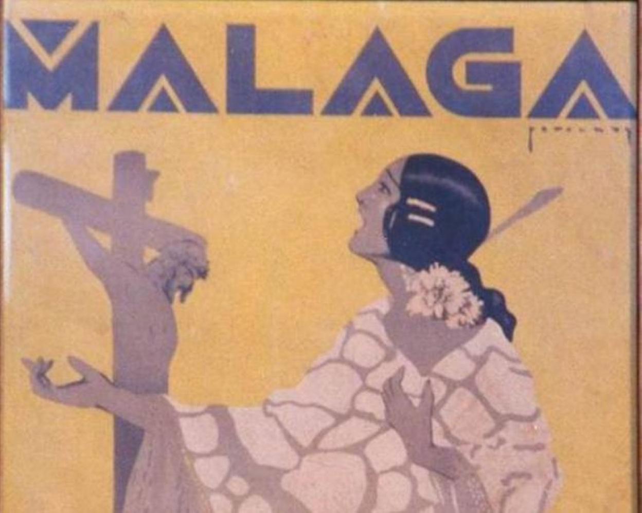 Cartel de la Semana Santa de 1936, último año que no hubo procesiones en Málaga. sur