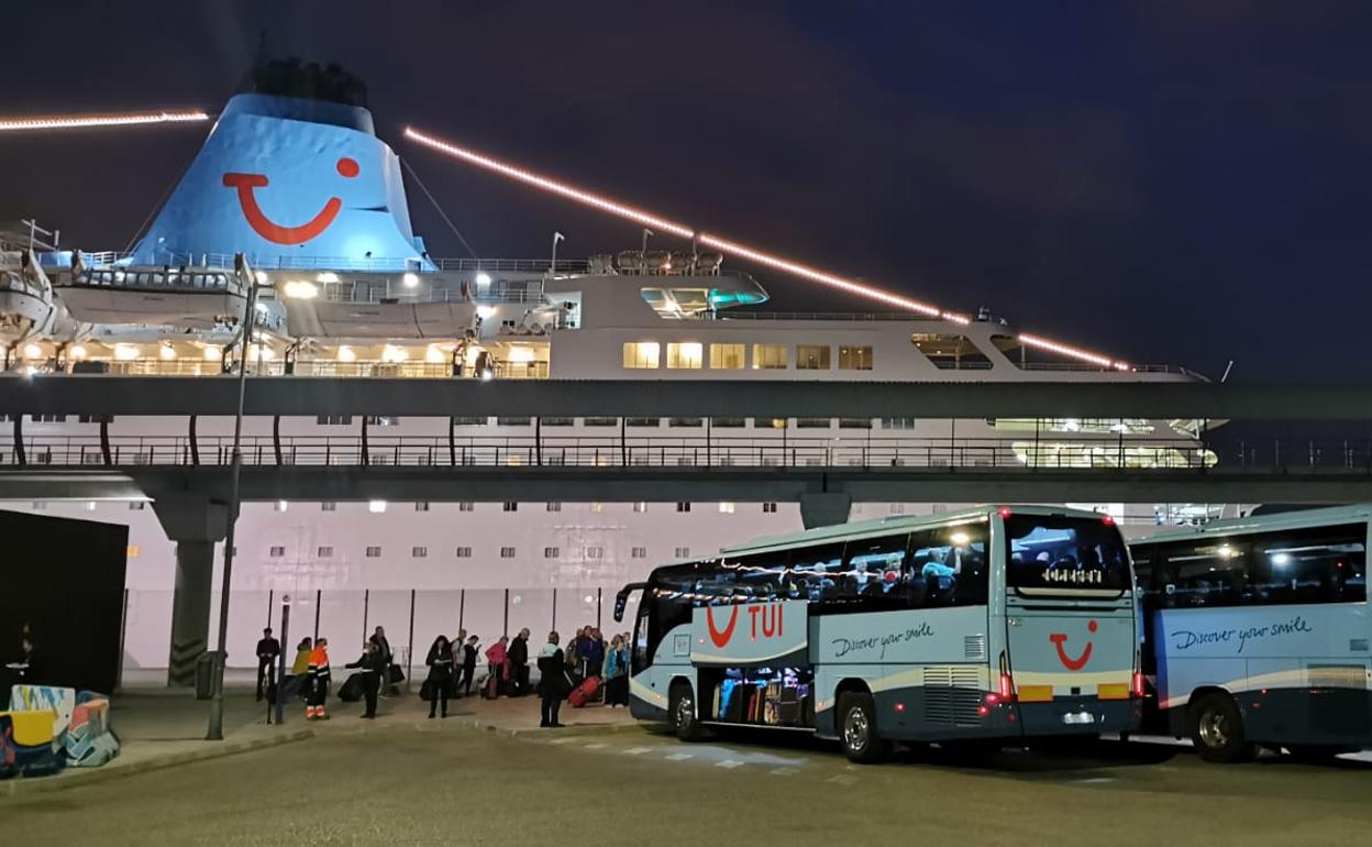 Desembarco esta mañana de los cruceristas. 