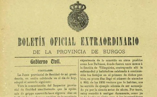 Medidas contra una pandemia. Así lo hicieron los pueblos de Burgos en 1918.