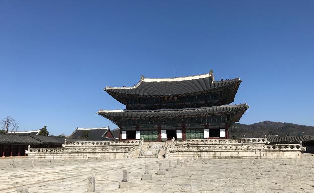 El Palacio Gyeongbokgung, sin turistas estos días. I. G.