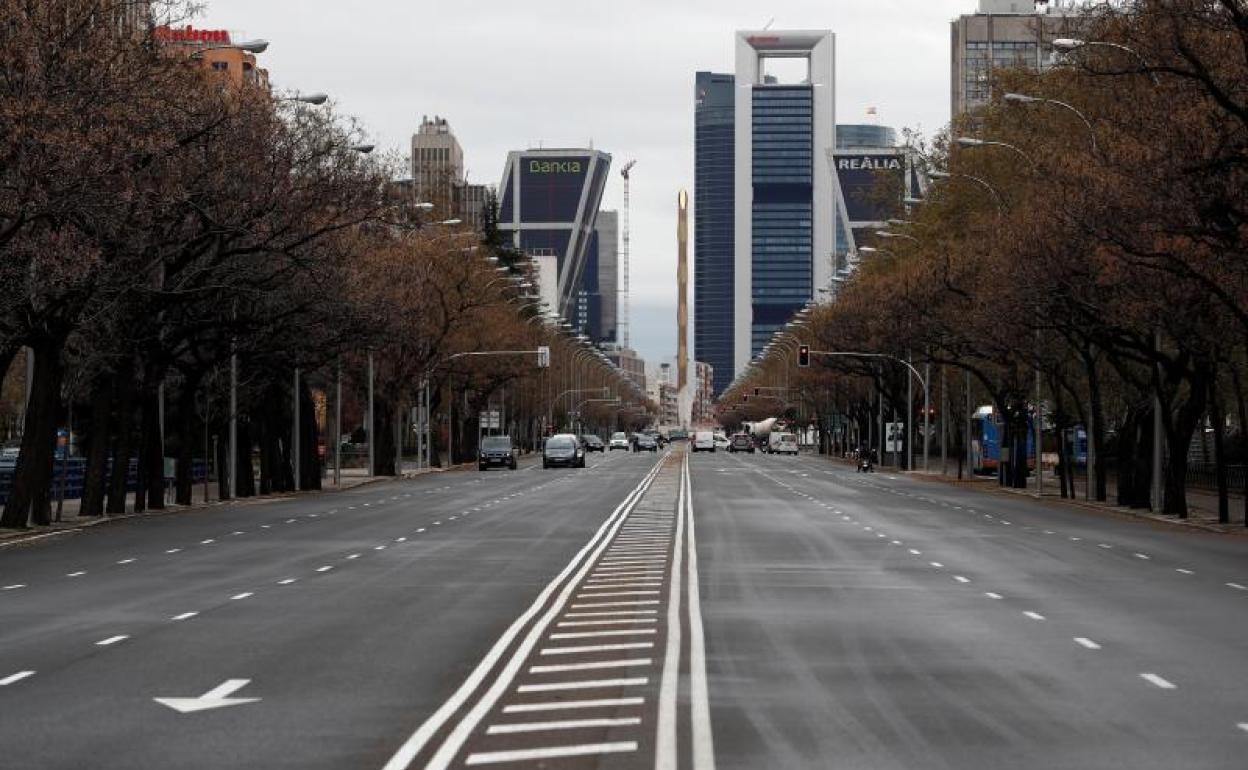 Paseo de la Castellana en Madrid 