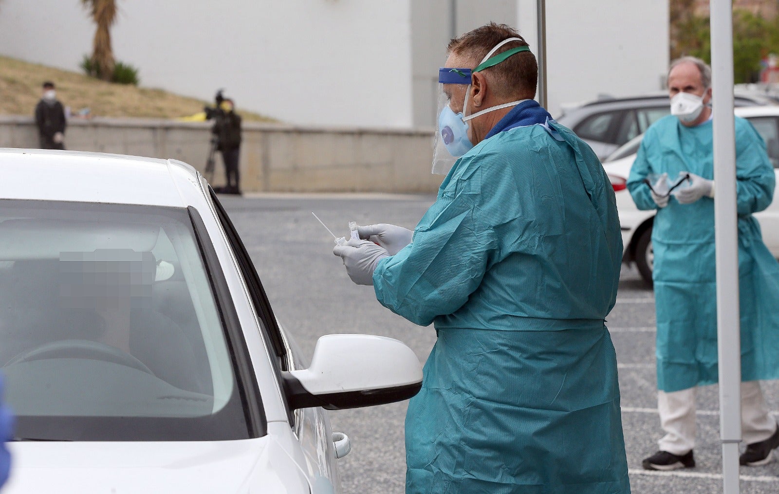 Test rápidos de detección del COVID-19 realizados en La Roca, en Málaga capital.