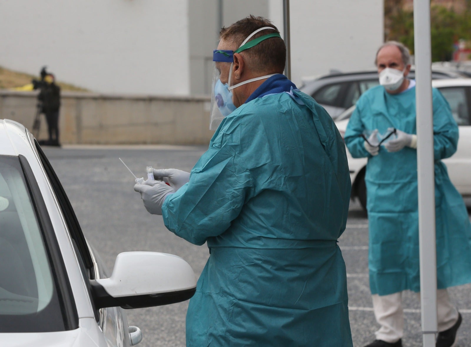 Test rápidos de detección del COVID-19 realizados en La Roca, en Málaga capital.