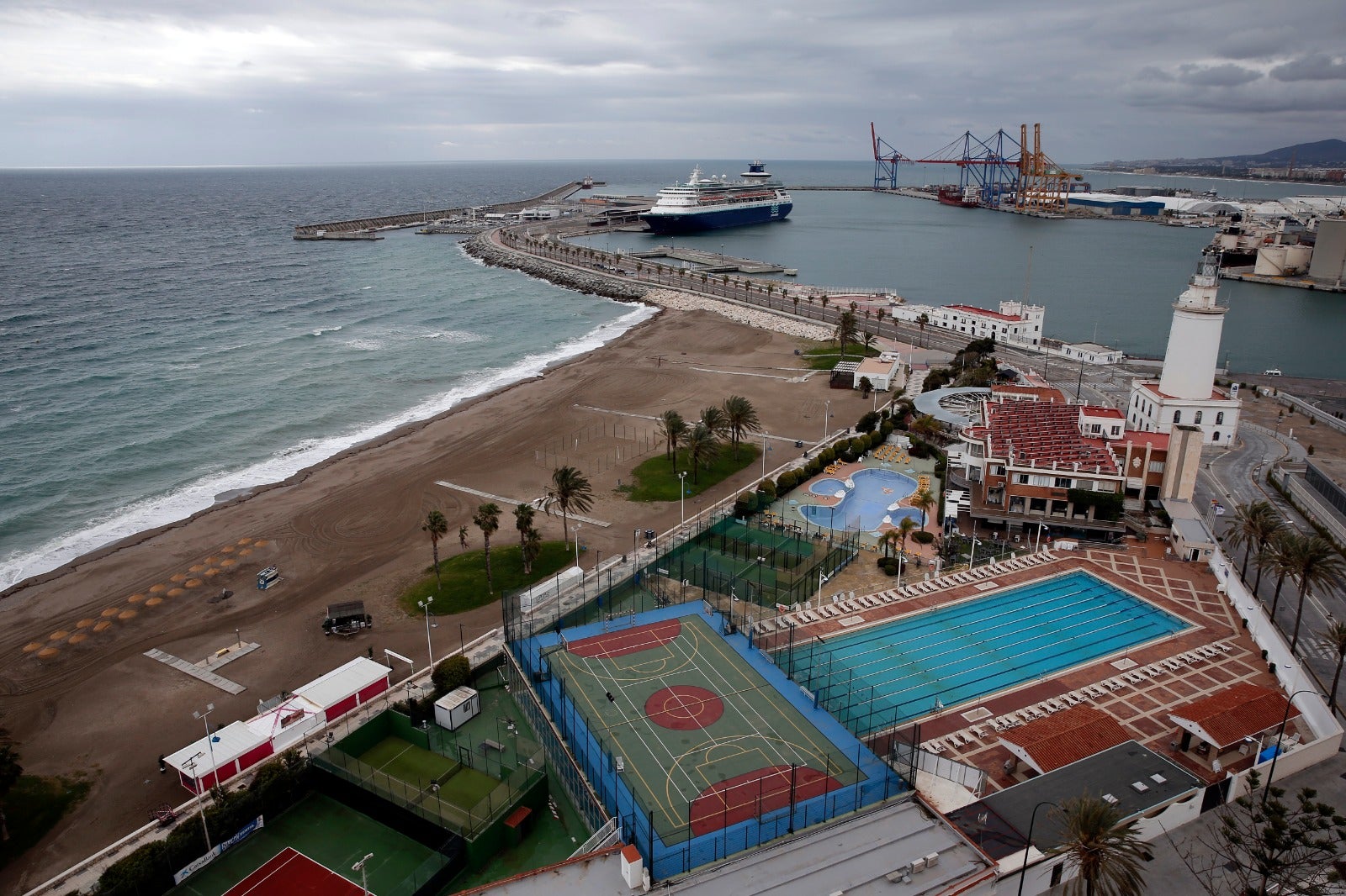 Vistas de Málaga en estado de alarma.