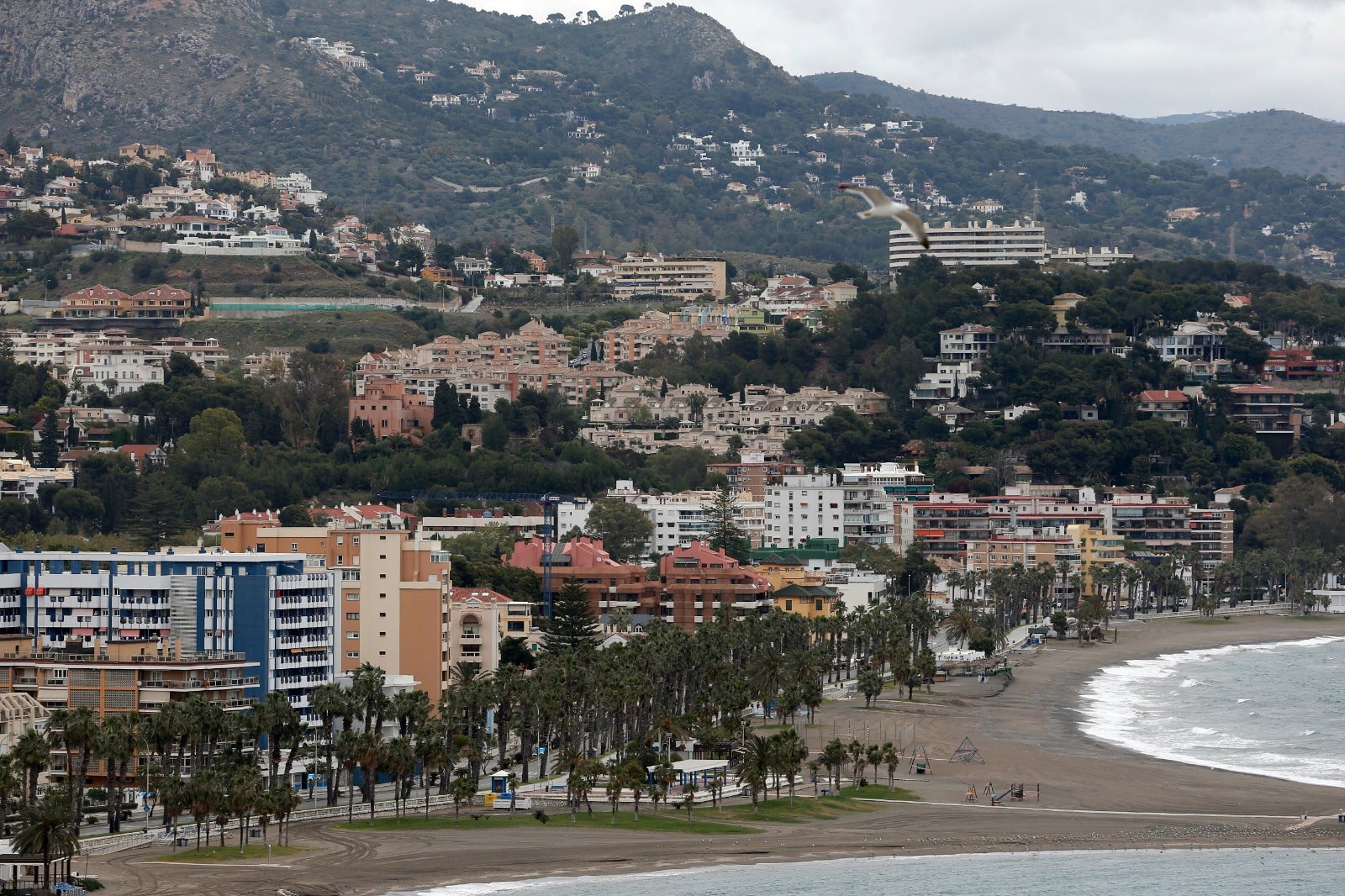 Vistas de Málaga en estado de alarma.