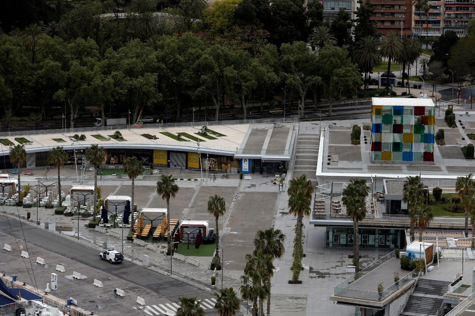 Vistas de Málaga en estado de alarma.