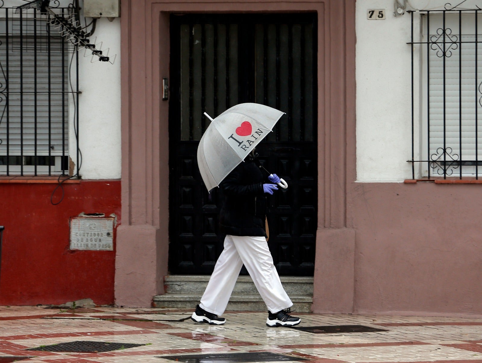 Efectos del temporal en Málaga, este martes.