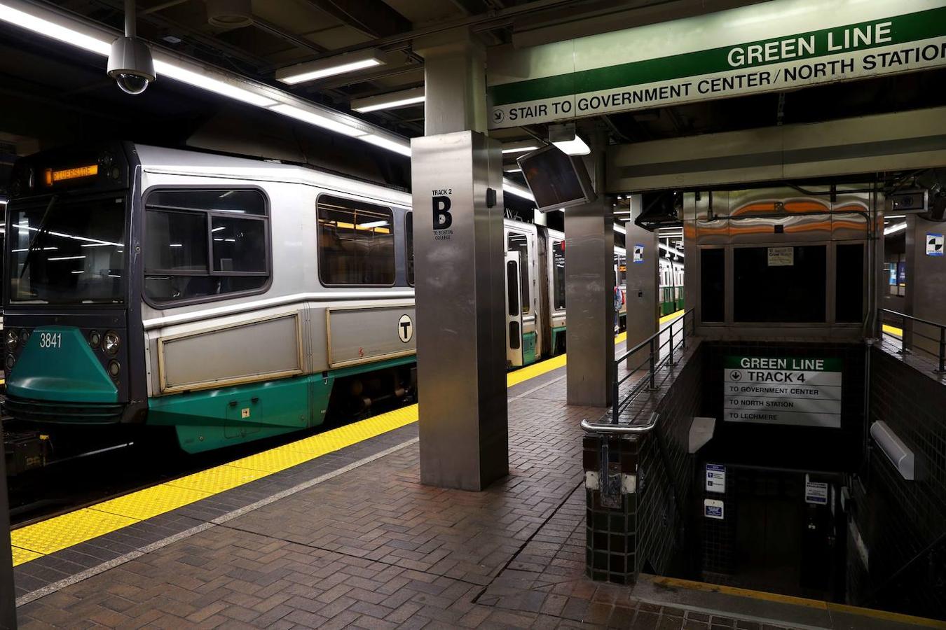 La estación de MBTA Park Street en Boston, Massachusetts