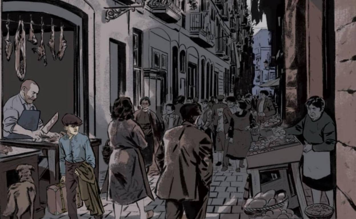 Una de las primeras viñetas del cómic 'La ciudad de los prodigios'.