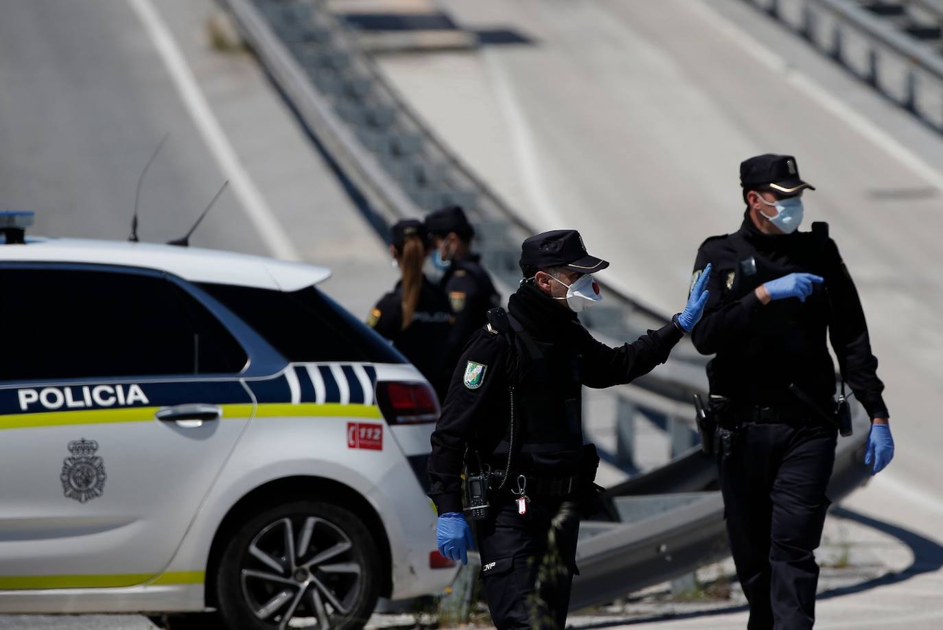 Control policial en Málaga