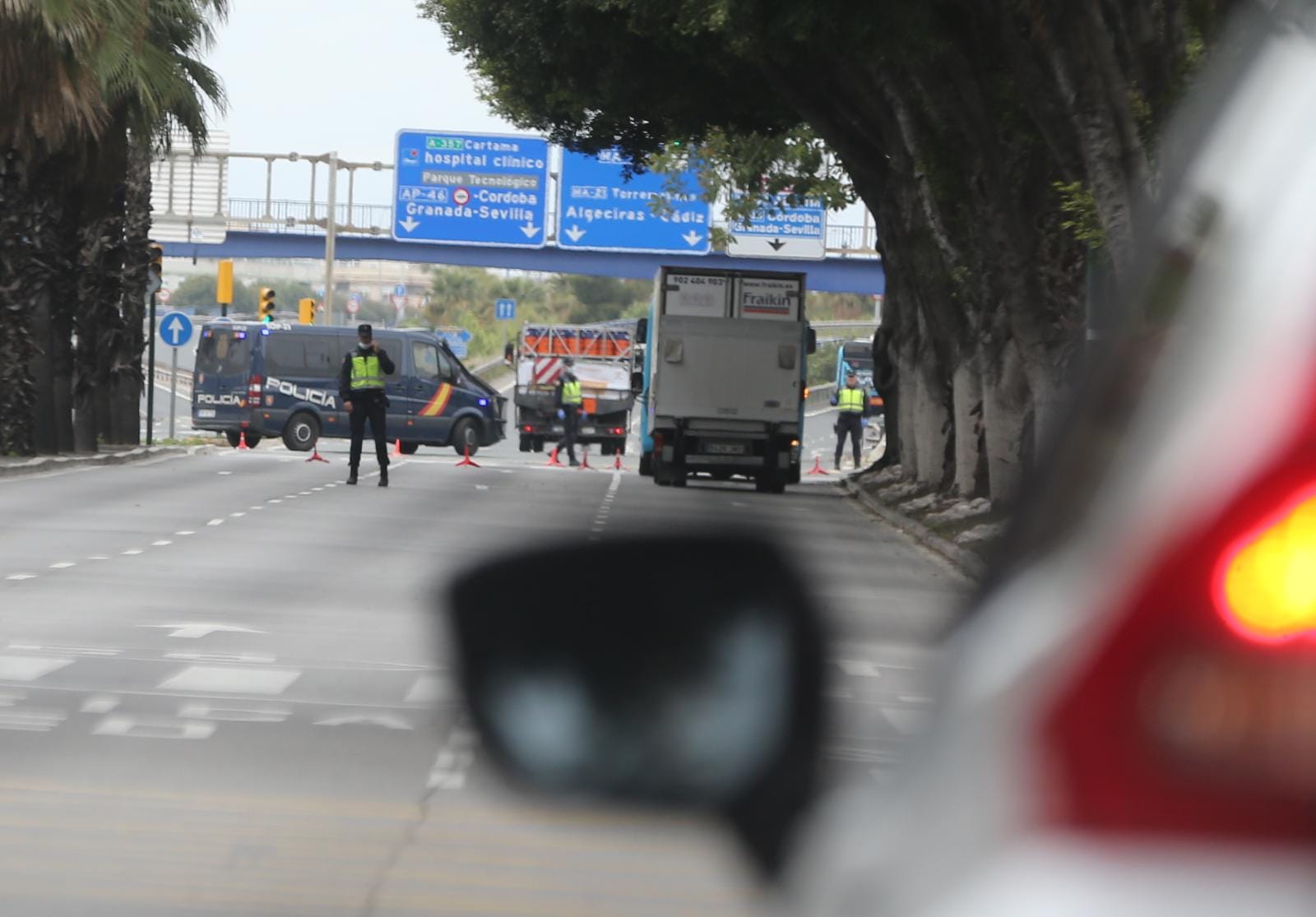 Control policial este sábado en la capital.