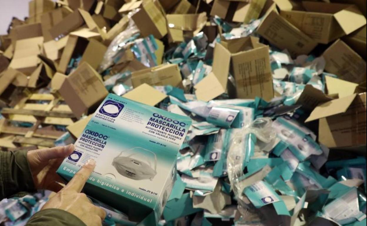 Redada en la nave en la que se produjo el robo del material sanitario.