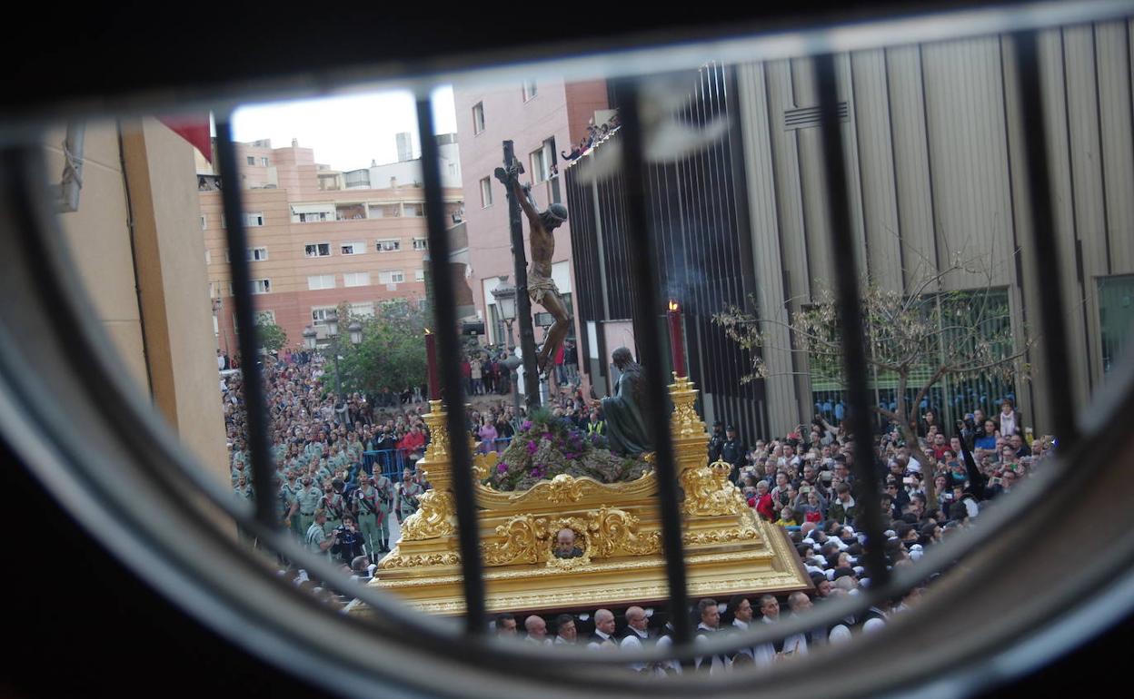 El Cristo de la Buena Muerte, en su salida procesional del año pasado. 