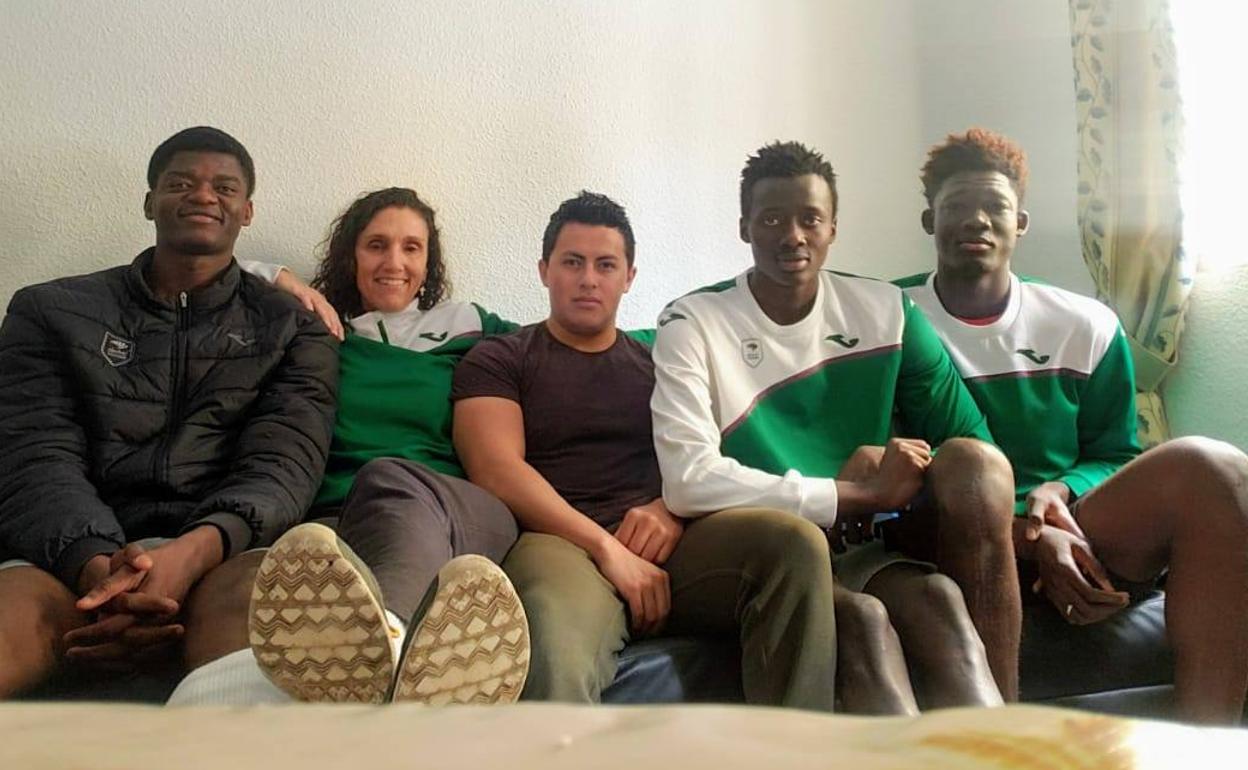 Yannik Nzosa, María Lucio-Villegas, Ulises Salgado, Pierre Waly Sene y Souleymane Traore. 