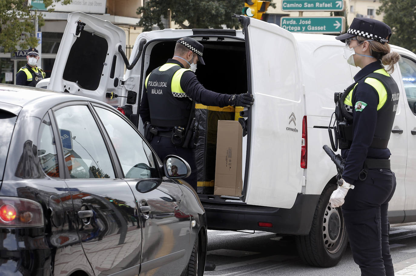 Control de la Policía Local de Málaga