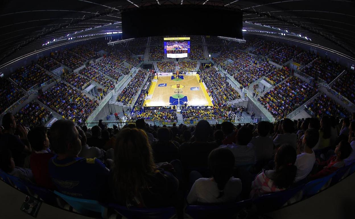 El Gran Canaria Arena, sede principal en el plan que se perfila como favorito, aunque no acogería público. 