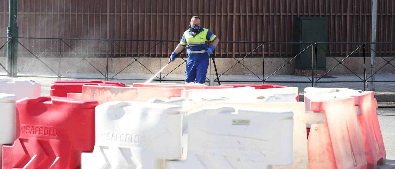 Labores de limpieza y desinfección en Málaga