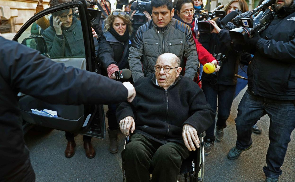 Félix Millet, tras una de las sesiones del juicio por el caso Palau.