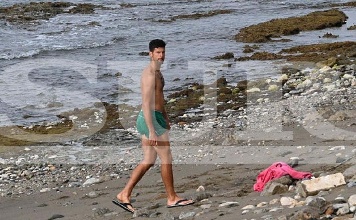 Novak Djokovic, este jueves en Marbella